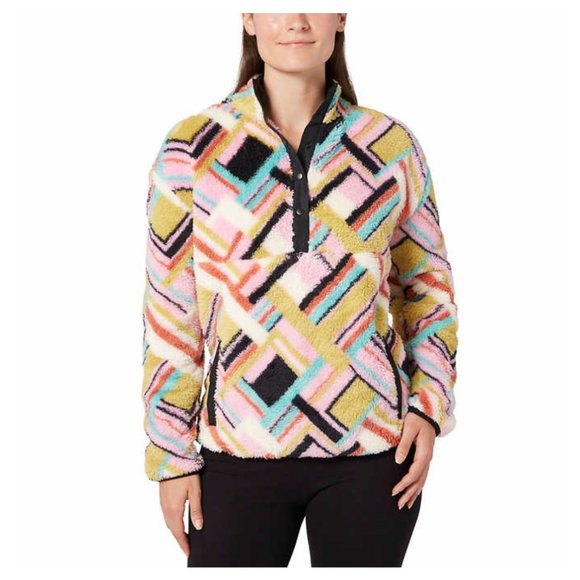 Hurley Tops - 🌸 HP Hurley Ladies' Snap Plush Pullover Pink NWT